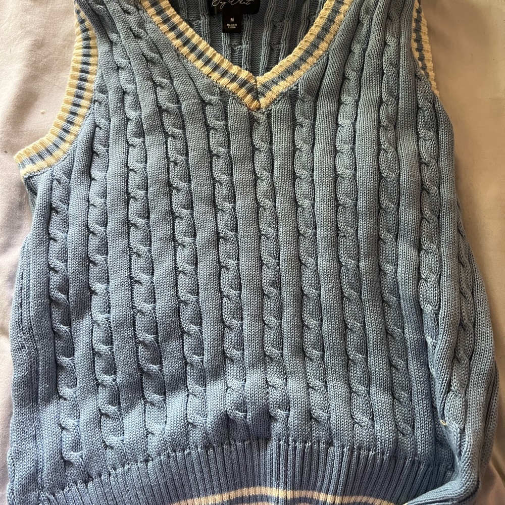 Blue sweater vest